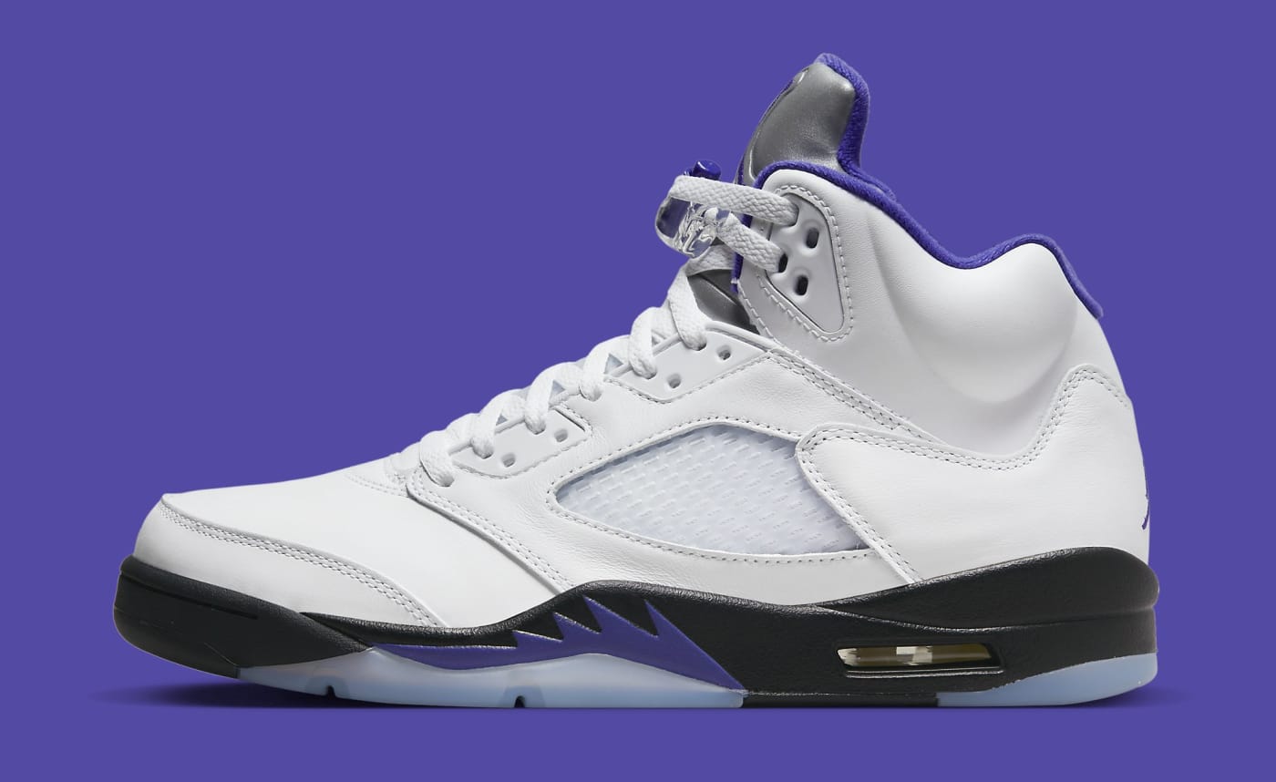 jordan 5 white and purple