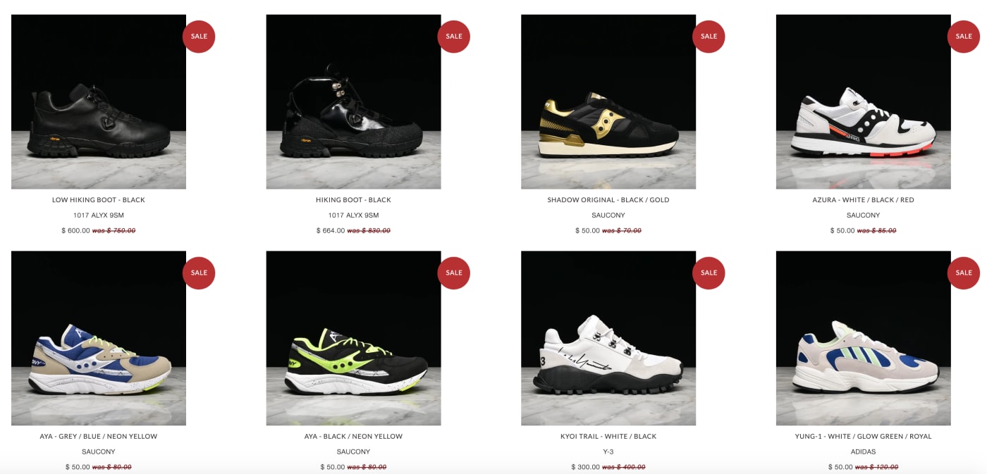 Sneaker sale sites