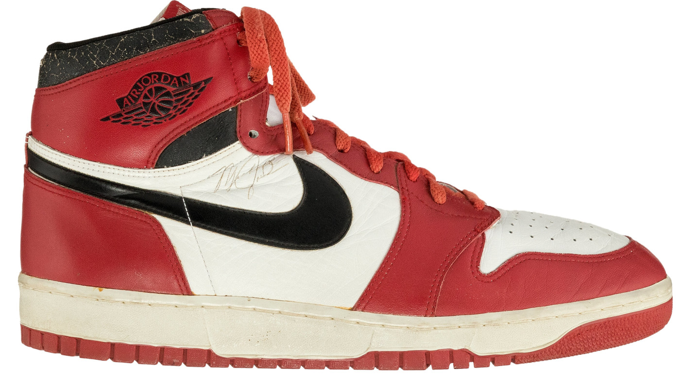 game worn jordan 1 auction