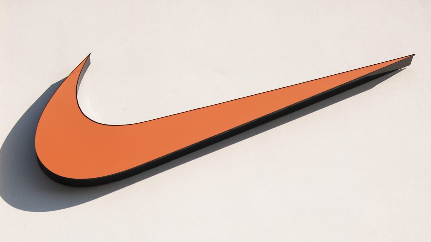 Nike Logo in Orange and White