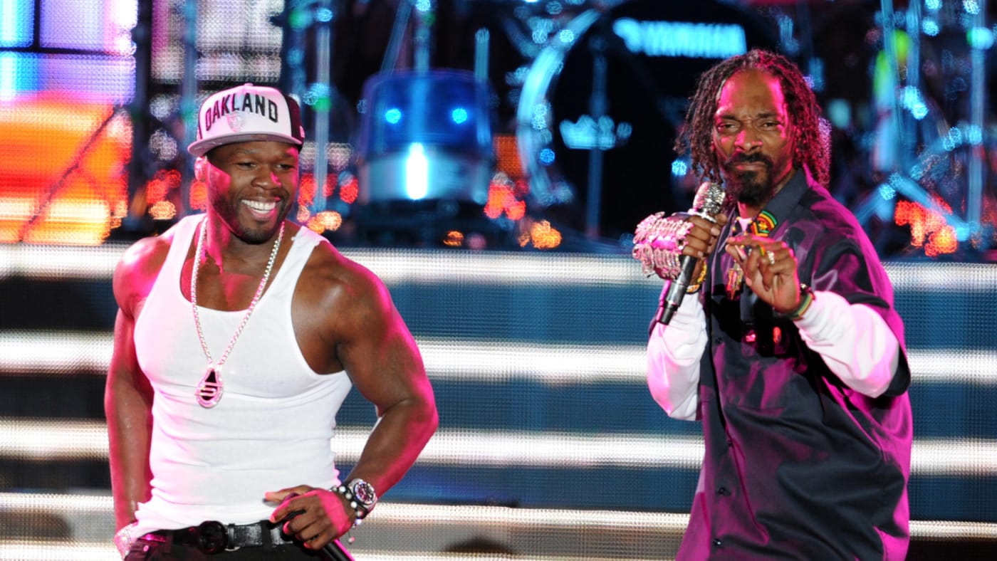 Snoop Dogg and 50 Cent performing at Coachella in 2012