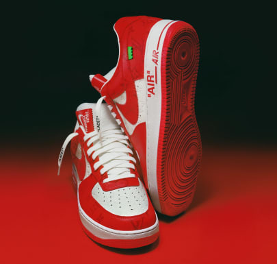 Louis Vuitton x Nike Air Force 1 Low White/Comet Red