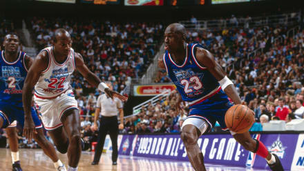 playing basketball in foamposites