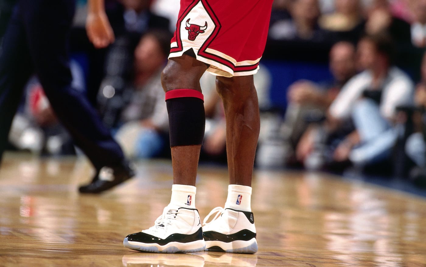 Michael Jordan Wearing the Air Jordan XI 'Concord'