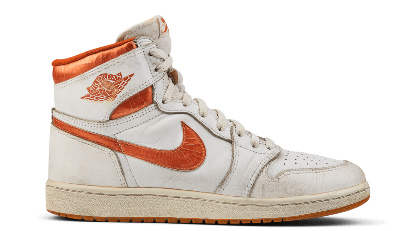 orange and white jordan 1 high