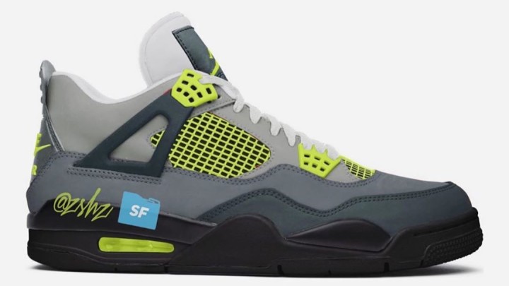 Air Jordan 4 Nike Air Max 95 'Neon' Mock Up
