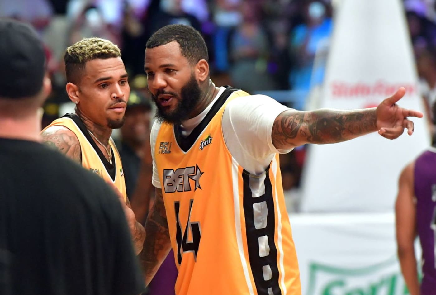 Chris Brown And The Game Share A Blunt During Adidas Hip Hop All Star Game Complex