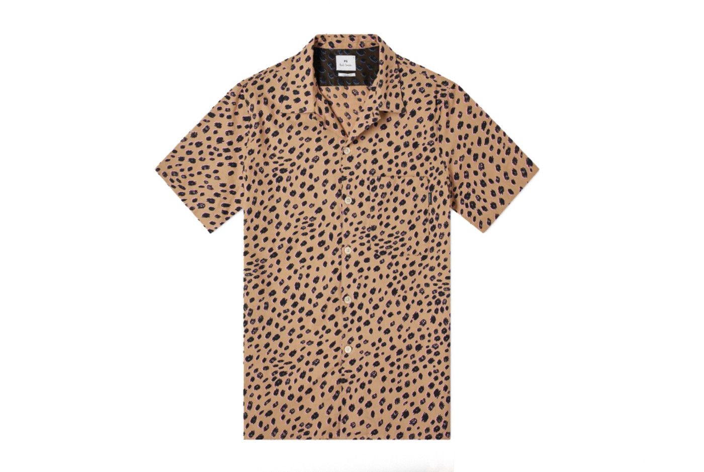leopard print camp shirt