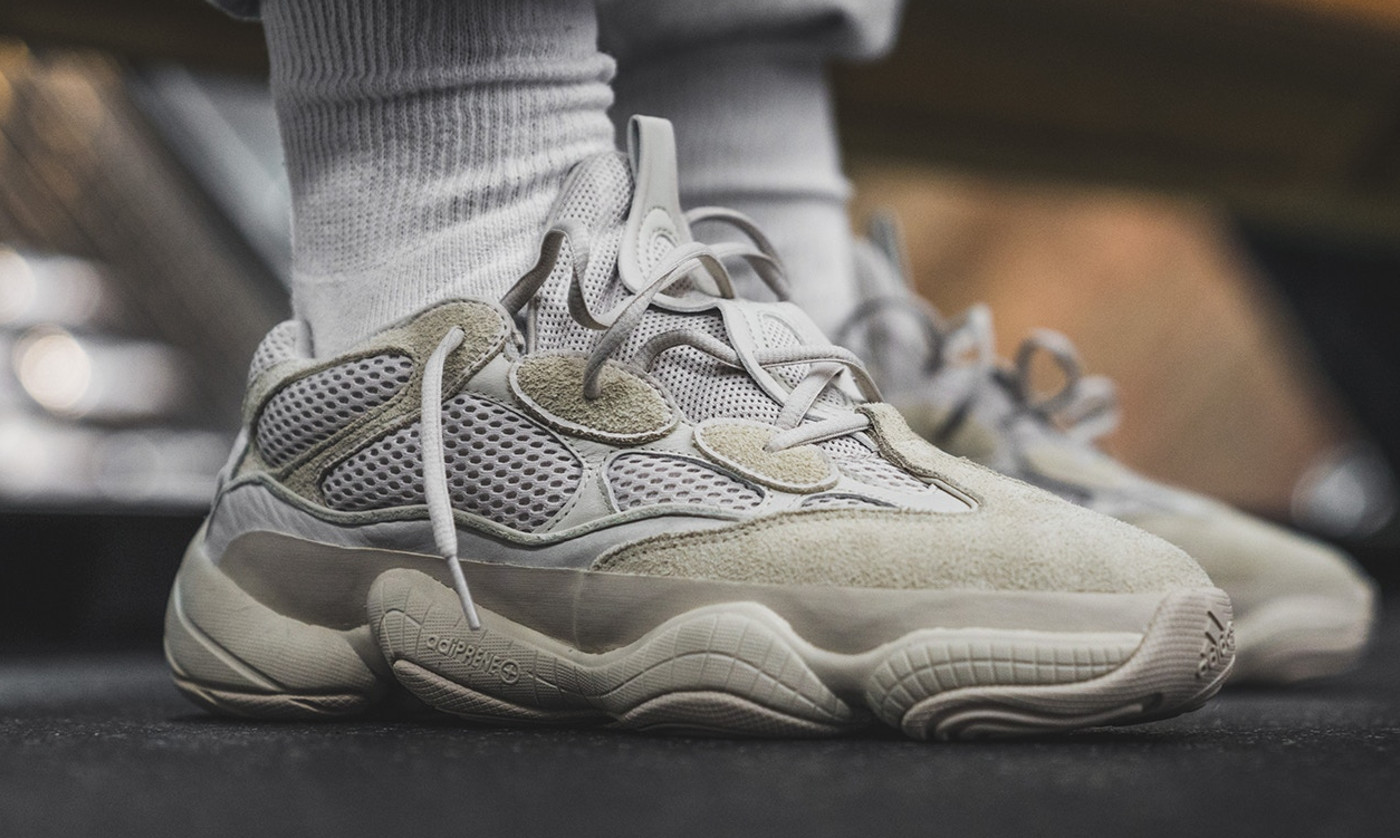 yeezy desert rat on feet