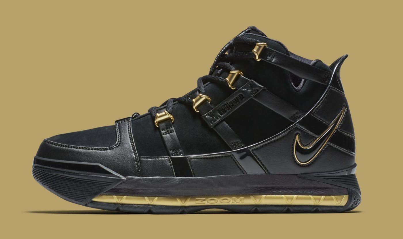 Lebron 3s black and gold Clearance