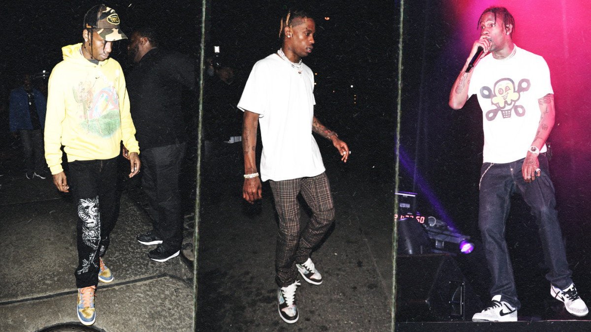 travis scott wearing dunks