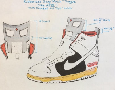 MF DOOM x Nike SB Dunk High Sneakers