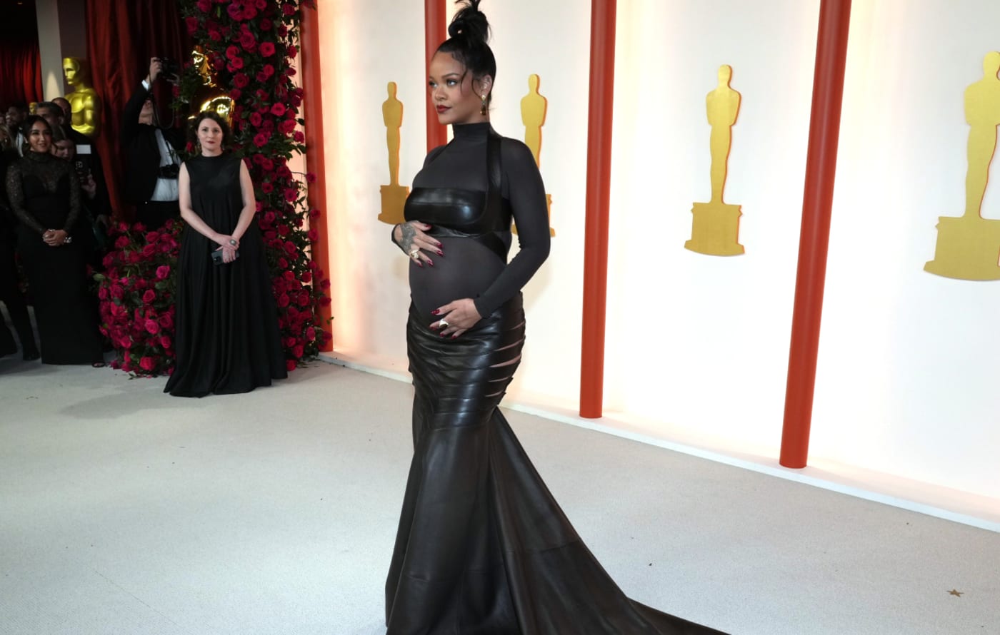 Rihanna on red carpet at Oscars