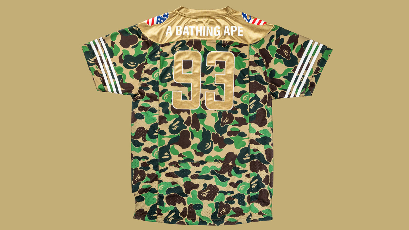 bape x adidas sb jersey green