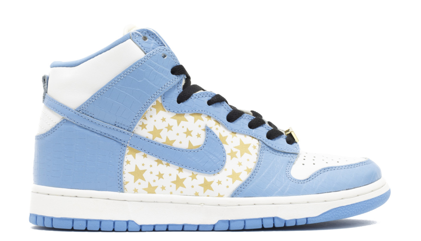 supreme nike dunk high by any means