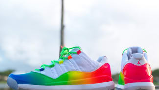 rainbow jordan shoes