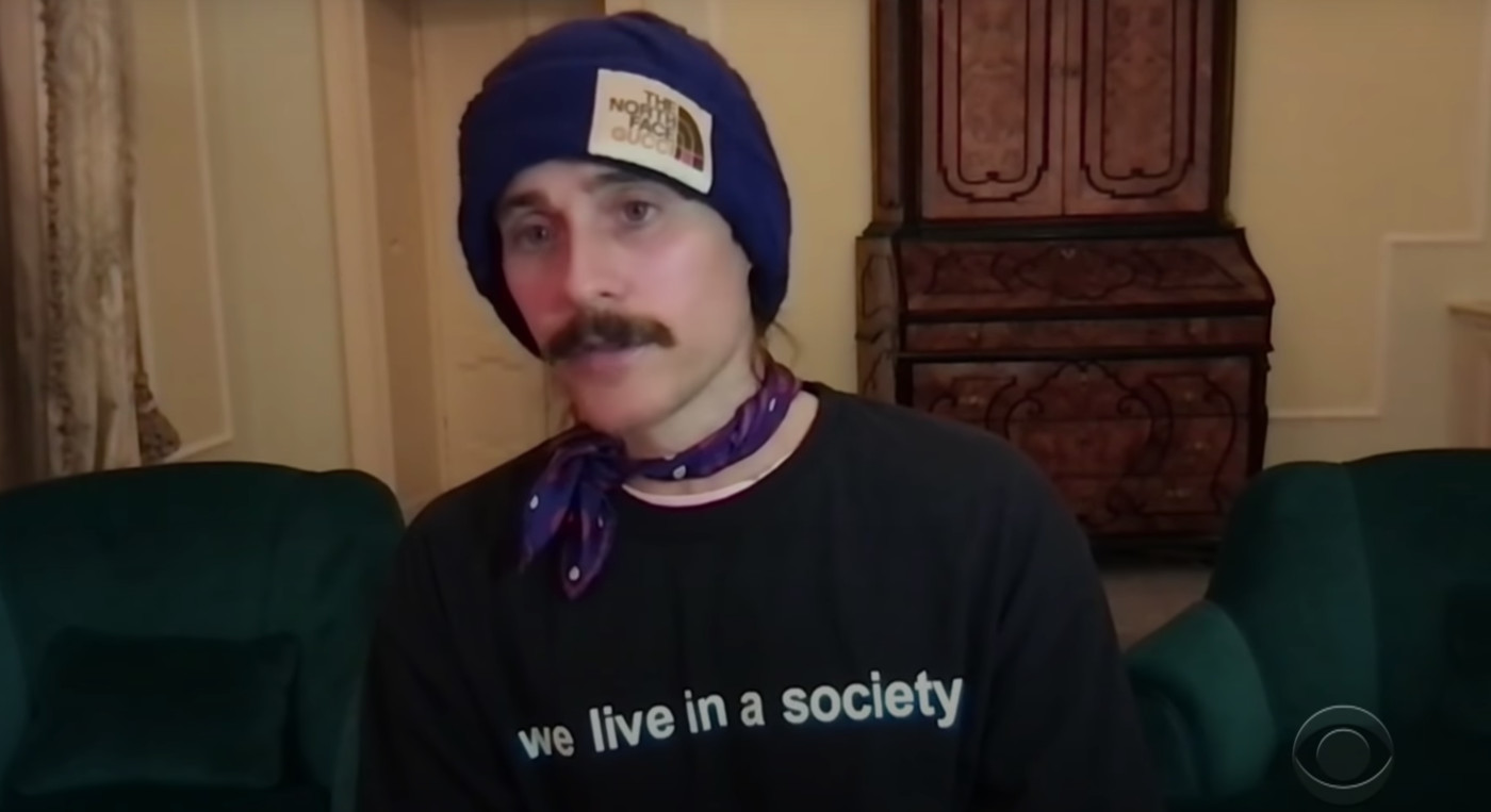 Leto Wears We Live In A Society Charity Shirt For Justice League Talk Complex