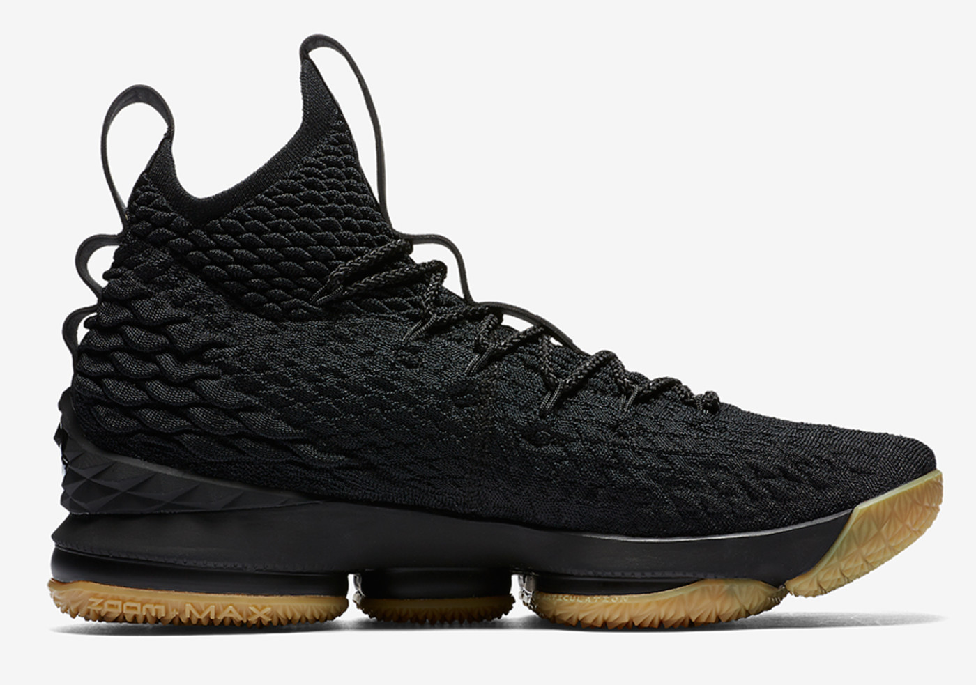 nike lebron 15 black gum