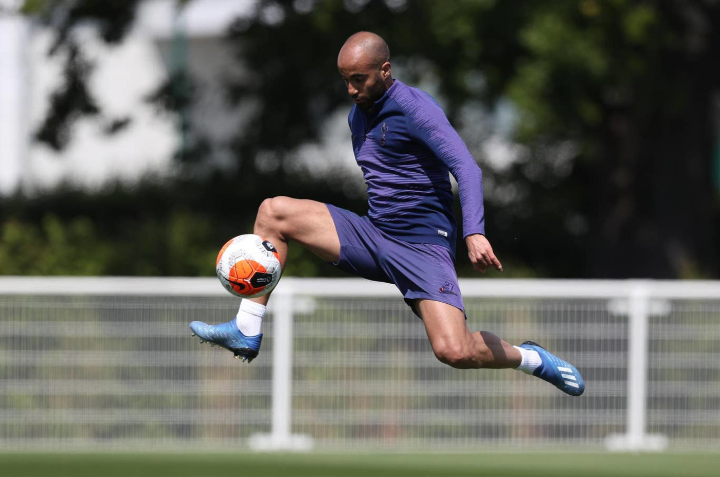 Premier League Footballers Return To Training For Social Distanced