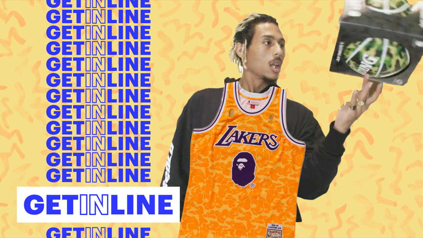 Racks Scores Bape X Mitchell Ness X Nba Gear In L A Get In