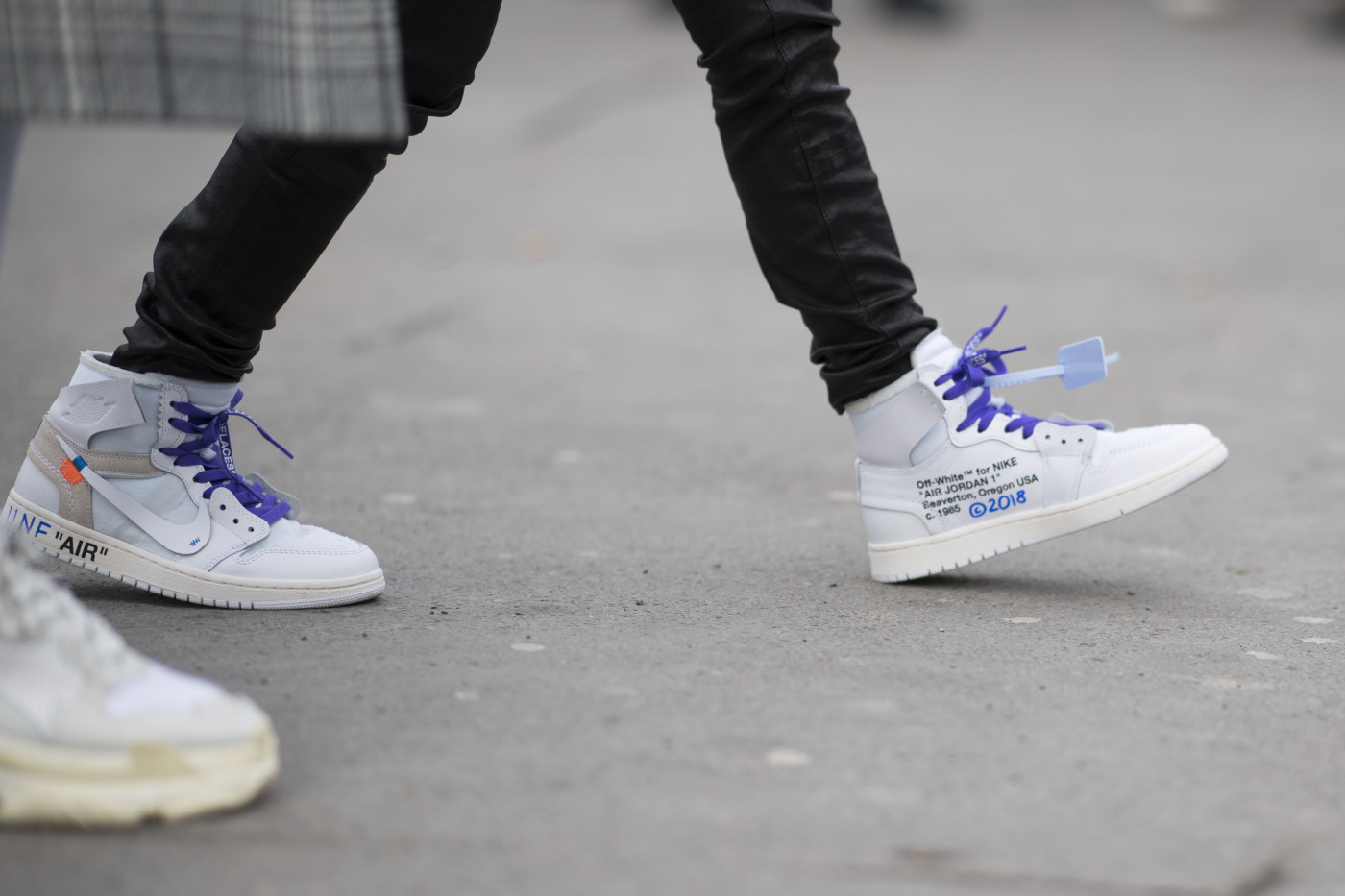 off white air jordan 1 white on feet