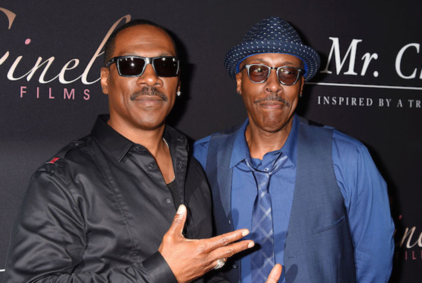 Eddie Murphy And Arsenio Hall Pictured On The Set Of Coming To