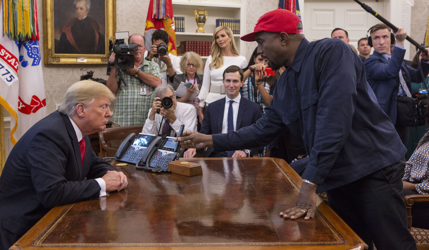 Kanye West Again Reaffirms Support For Trump I M A Black Guy With A Red Maga Hat Complex