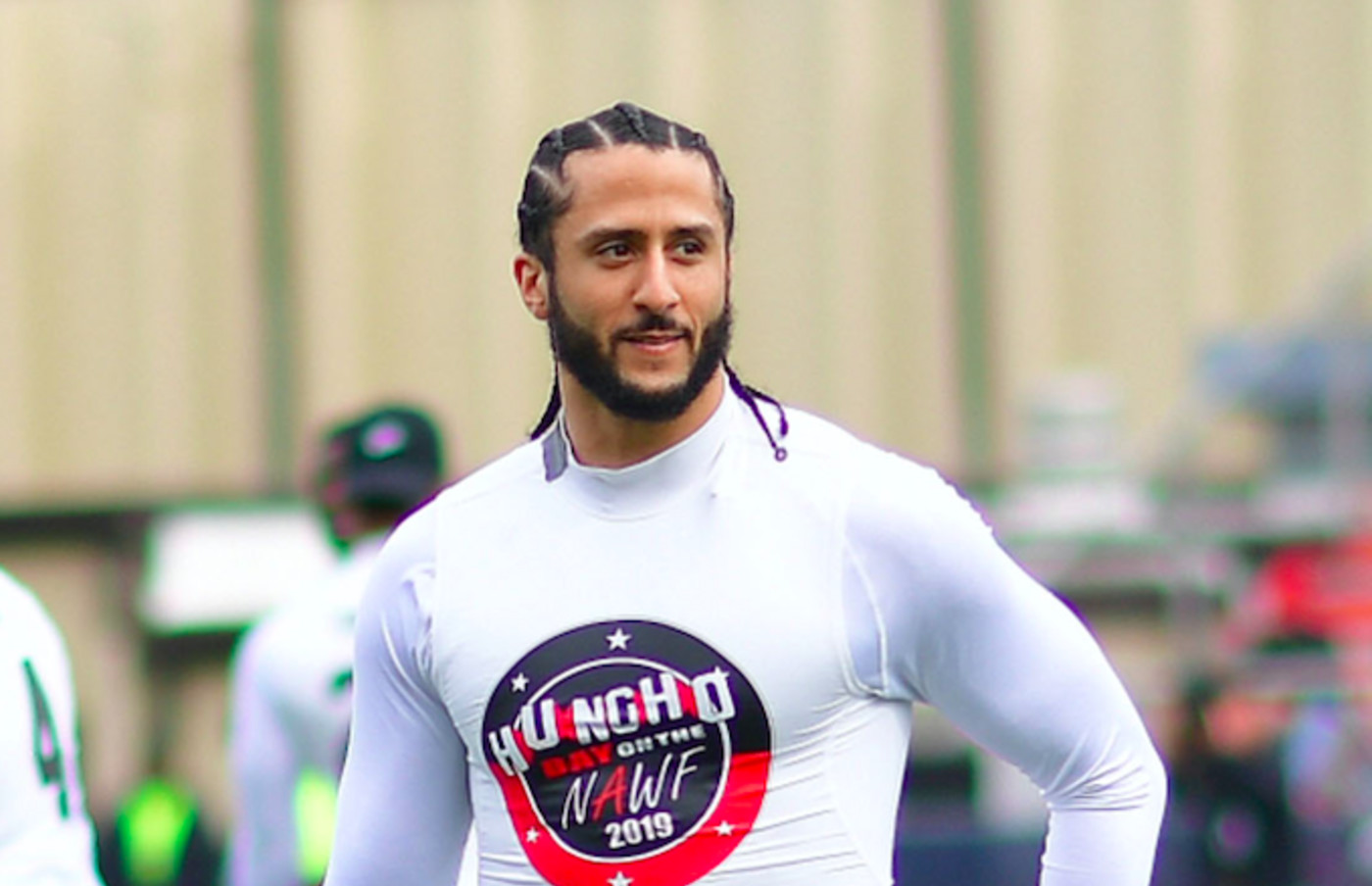 kaepernick shirt at workout