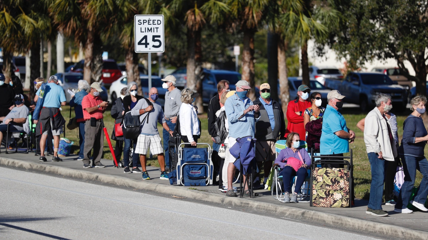 Florida Seniors Camp Out Overnight to Get COVID-19 Vaccine ...