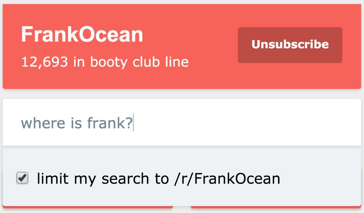 What It S Like Running Frank Ocean S Subreddit Complex