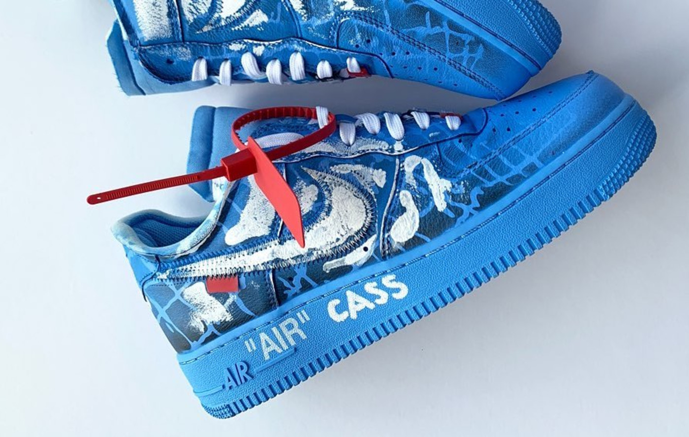 Damien Hirst S Son Cassius Hirst Paints Air Force 1 S For Virgil Abloh And Playboi Carti Complex