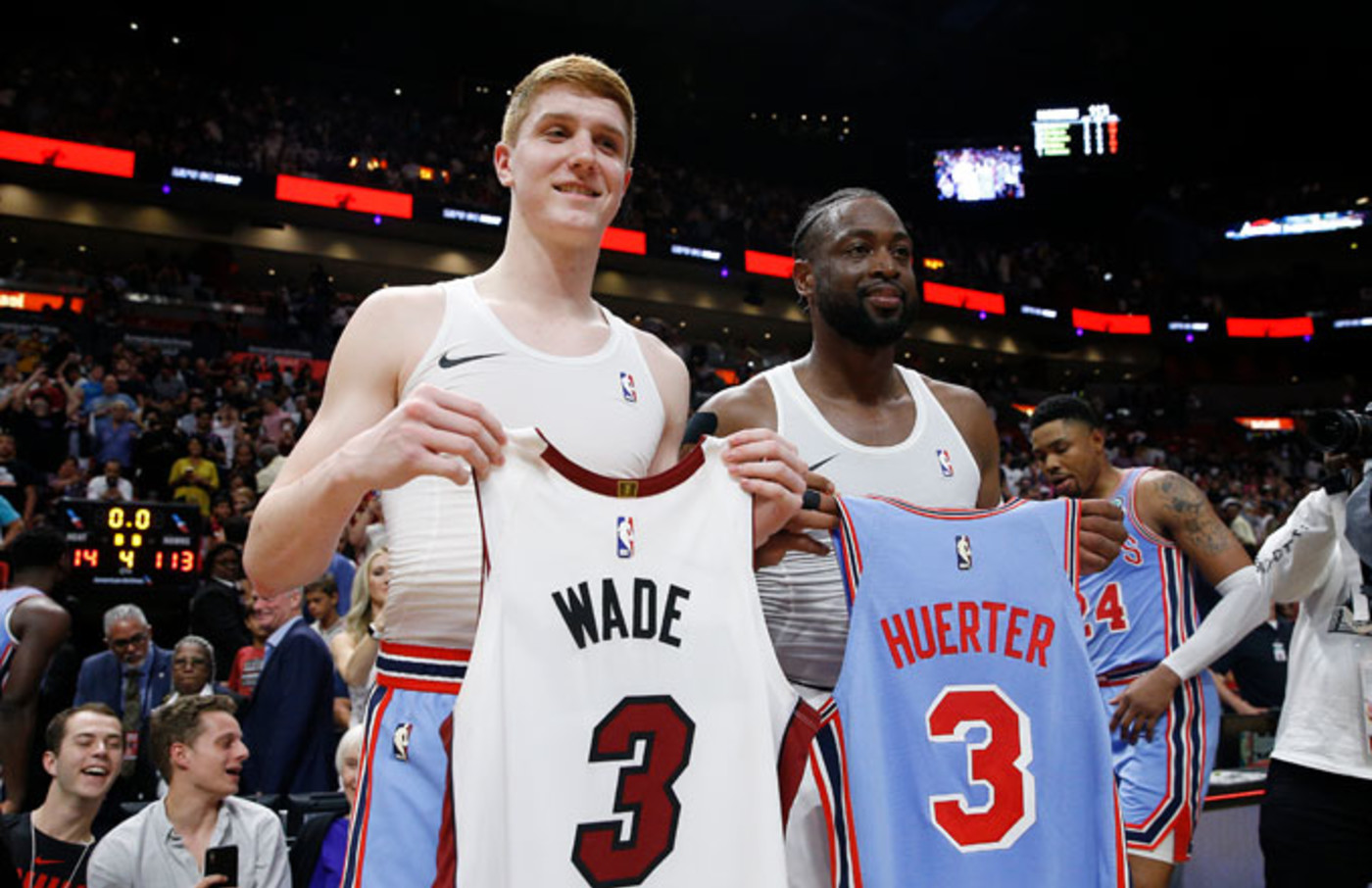 Dwyane Wade Does Postgame Jersey Swap 