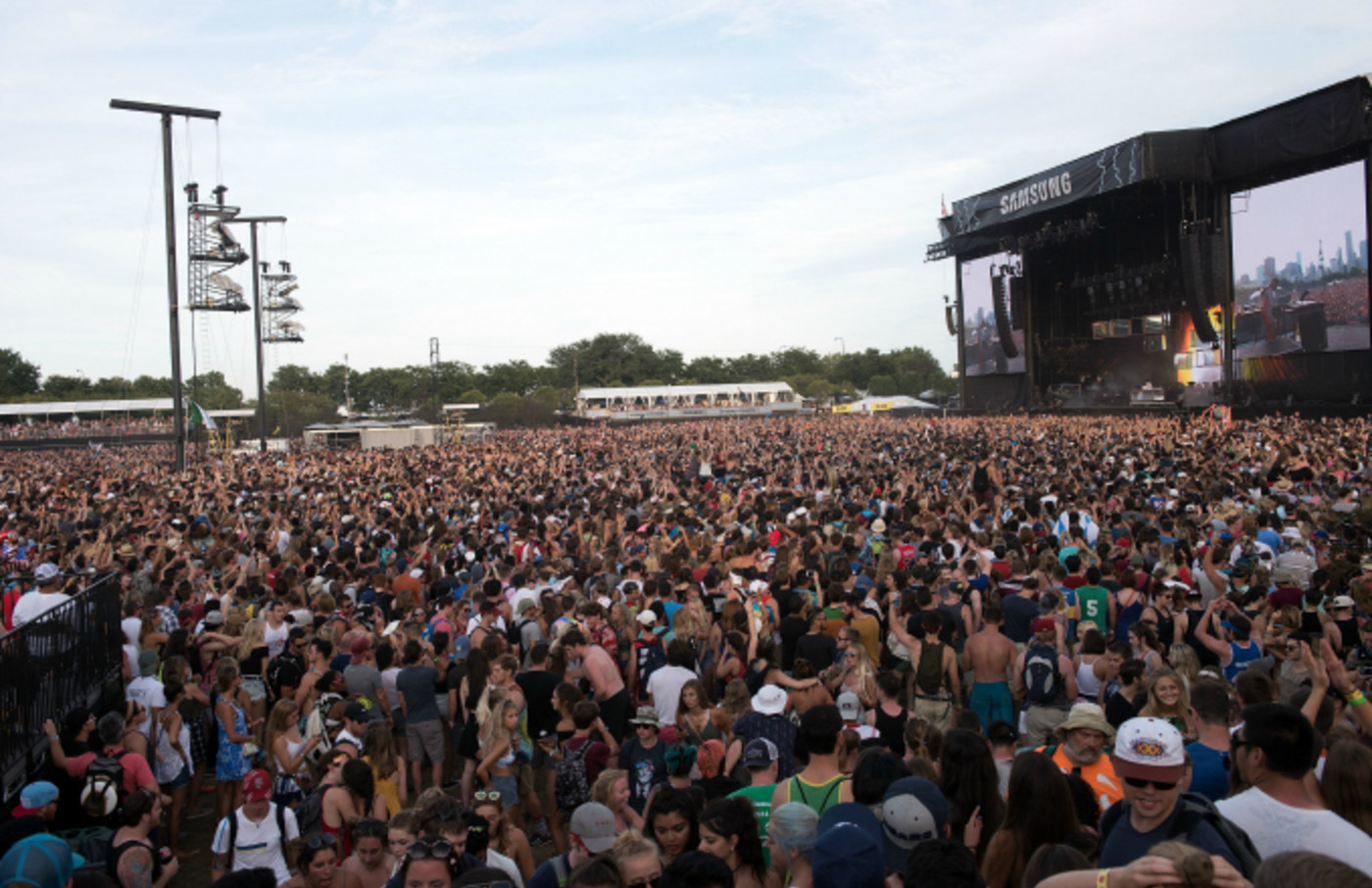 Fans At Lollapalooza Crowdsurfing In Trash Cans Complex