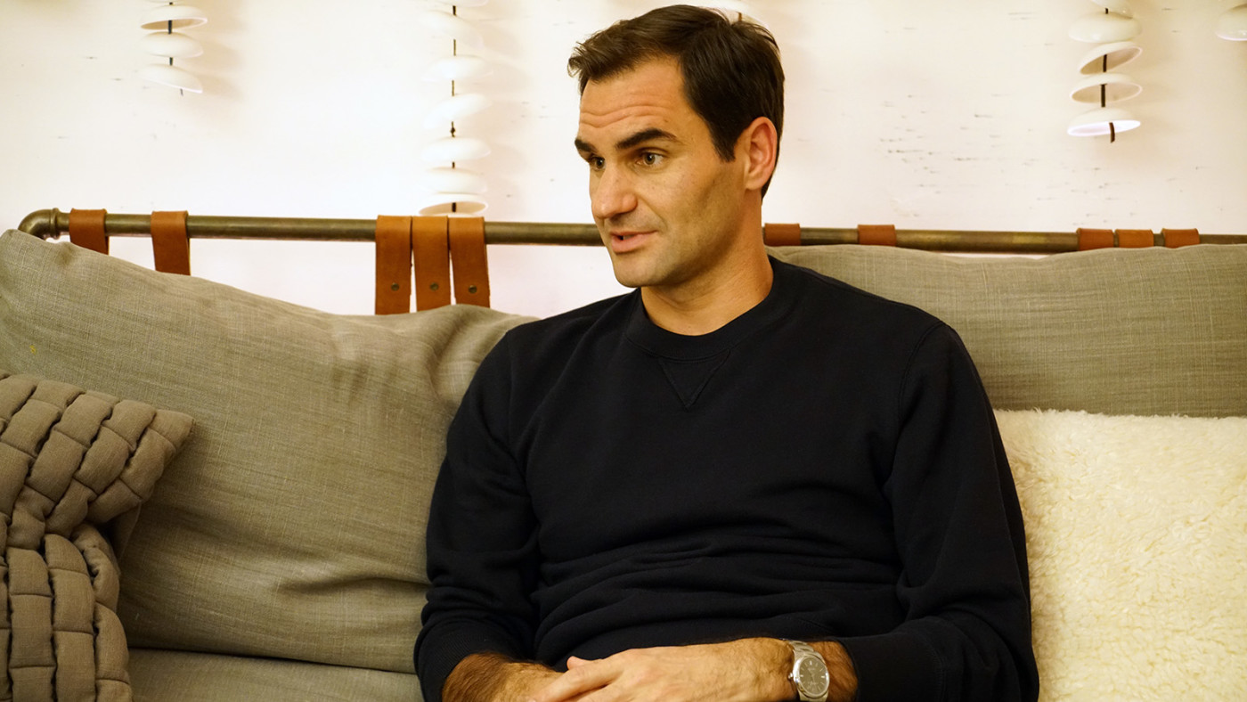 roger federer on running shoes
