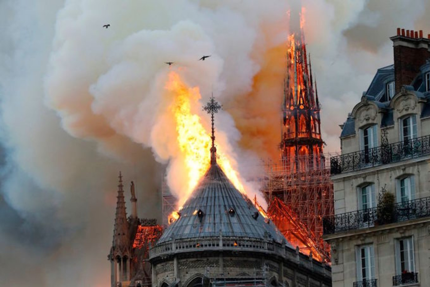 Fire Breaks Out Inside Paris Historic Notre Dame Cathedral Complex