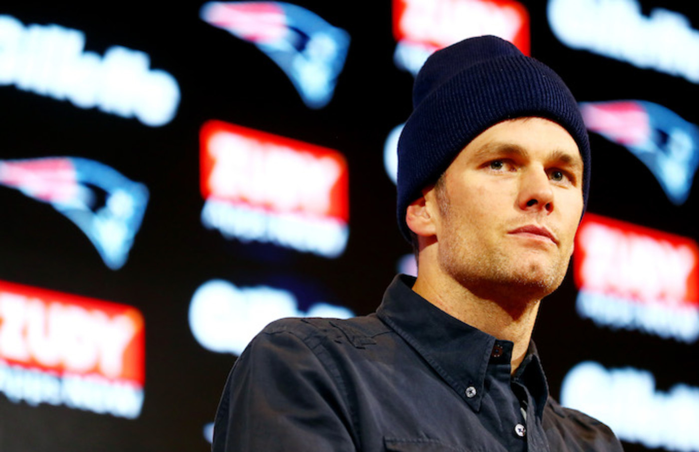 tom brady black beanie