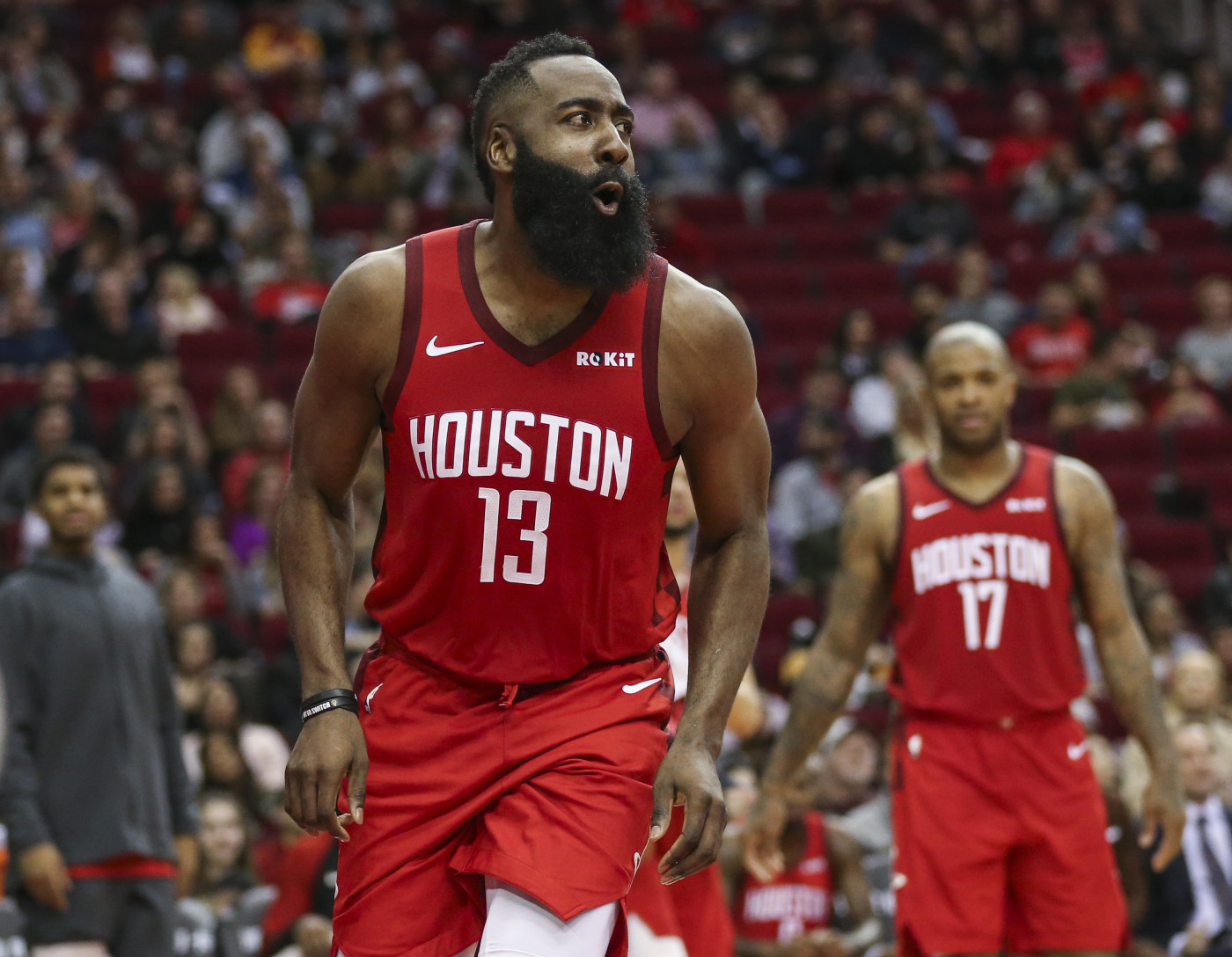 james harden no shirt