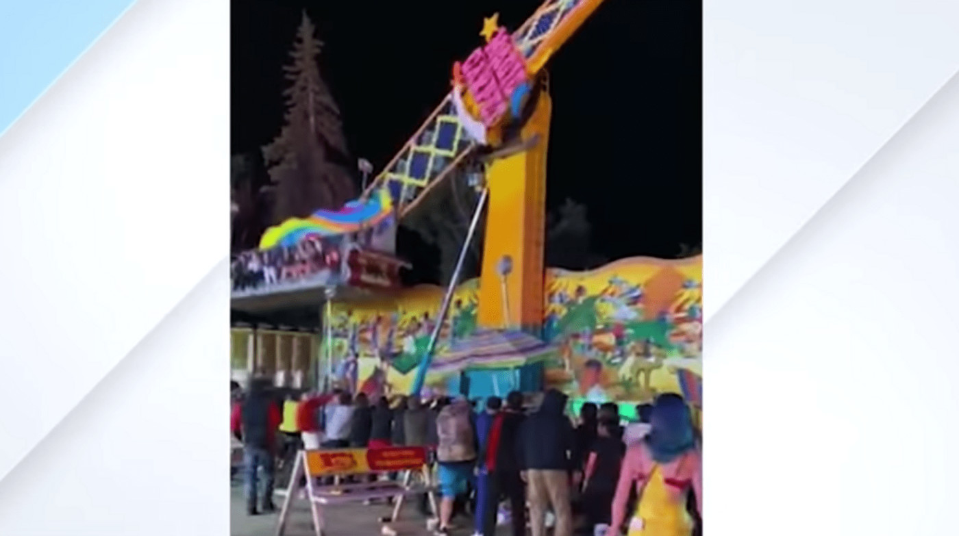 Video Shows Onlookers Rush To Stop Carnival Ride From Tipping Over Complex