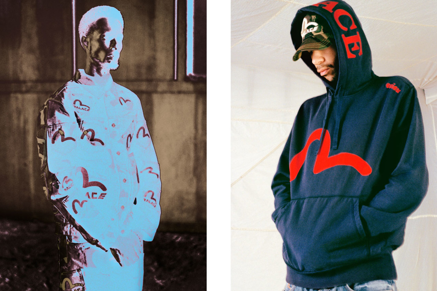Palace x Evisu Tap Heartless Crew, D Double E, DJ Anz For New Collection Ad
