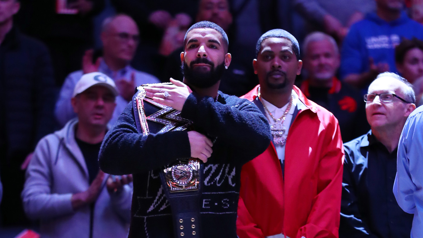 drake purple jacket raptors game