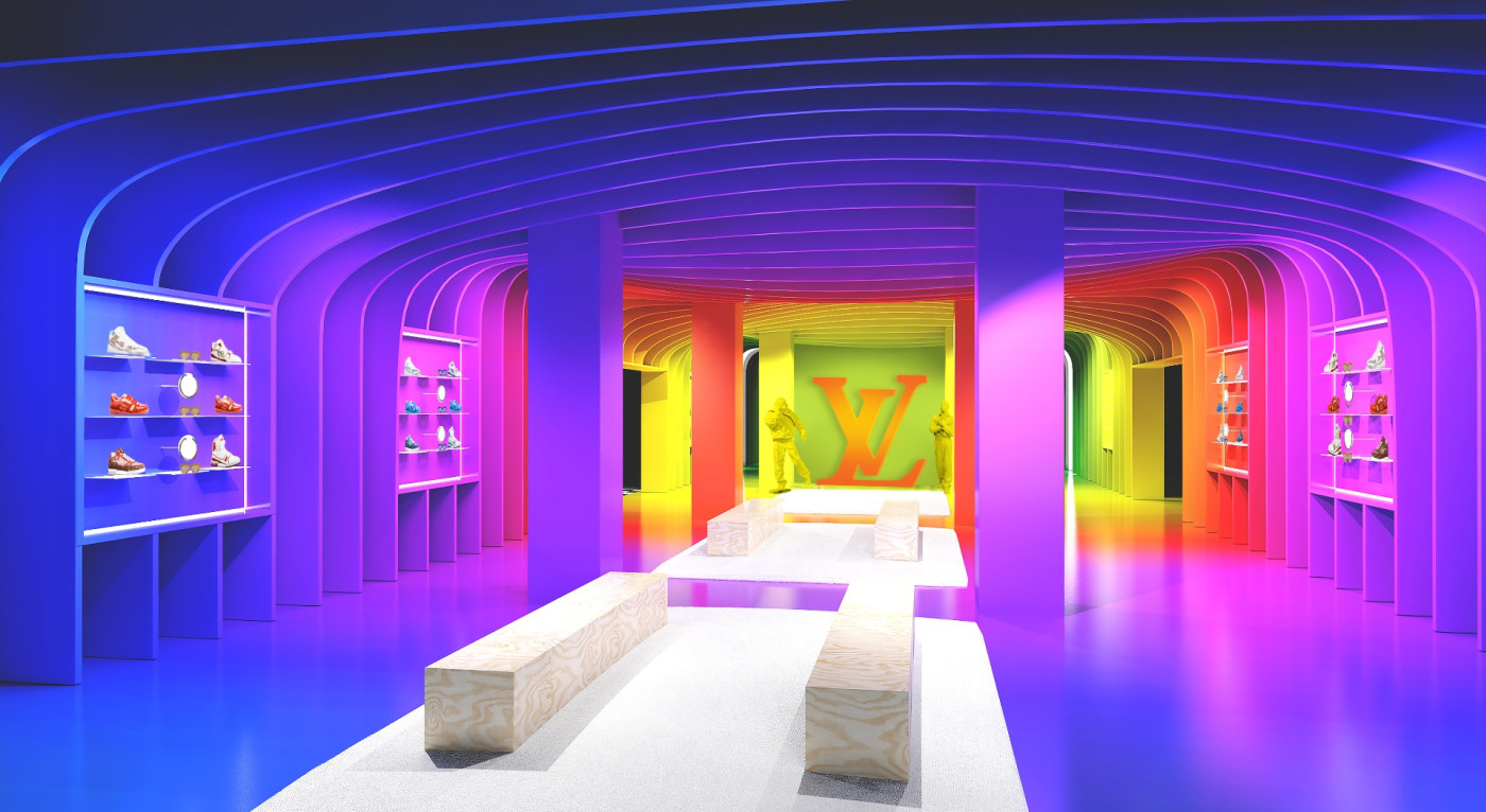 Virgil louis vuitton pop up clearance