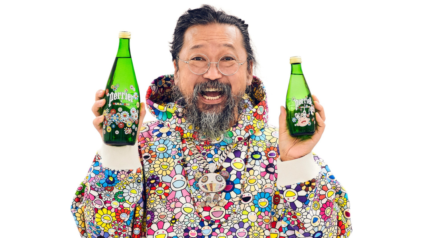 Graphic Murakami Edition Details about   Takashi Murakami Perrier Limited Edition 4 Pack 