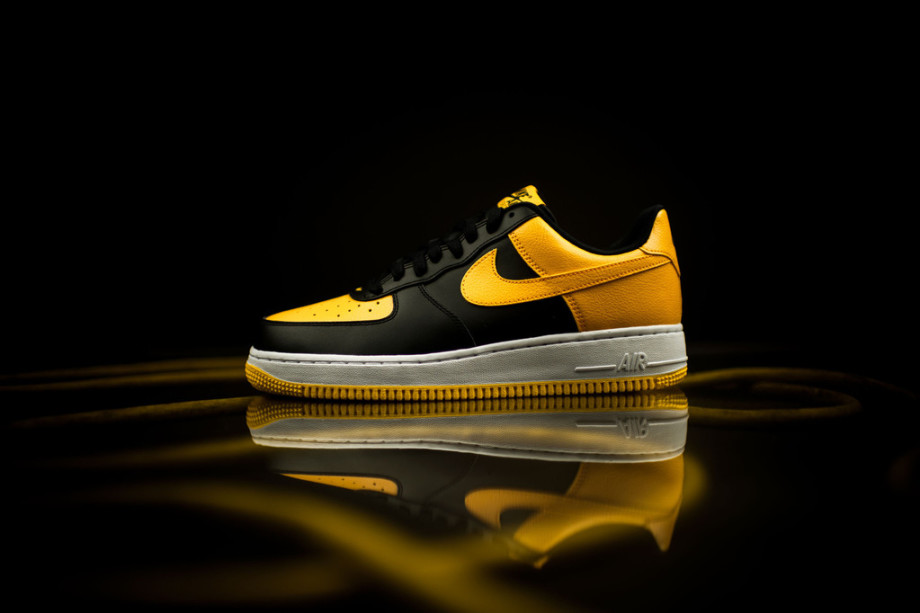 black and yellow air force 1s