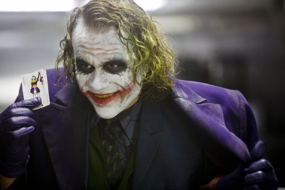 Heath Ledger as the Joker in 'The Dark Knight'