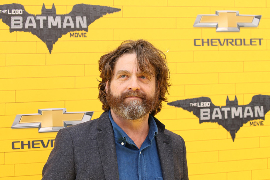 Zach Galifianakis arrives at the Los Angeles premiere of 'The LEGO Batman Movie'