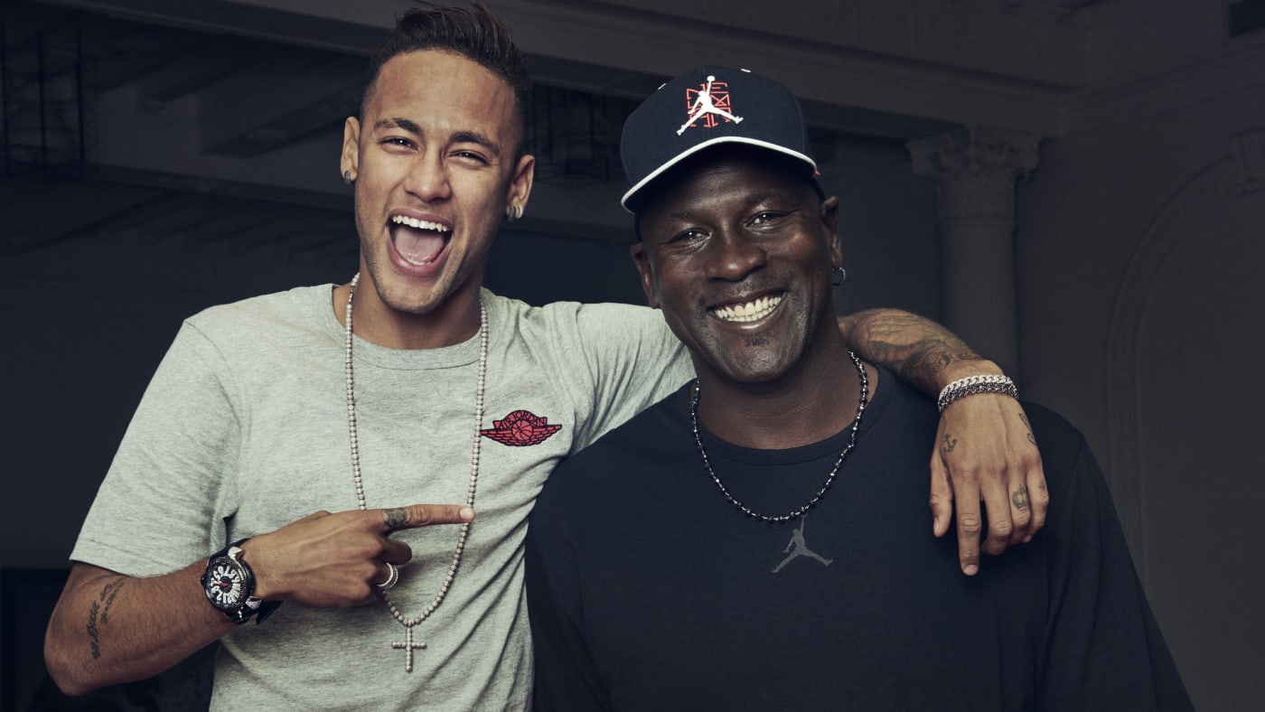 Michael Jordan and Neymar Jr 