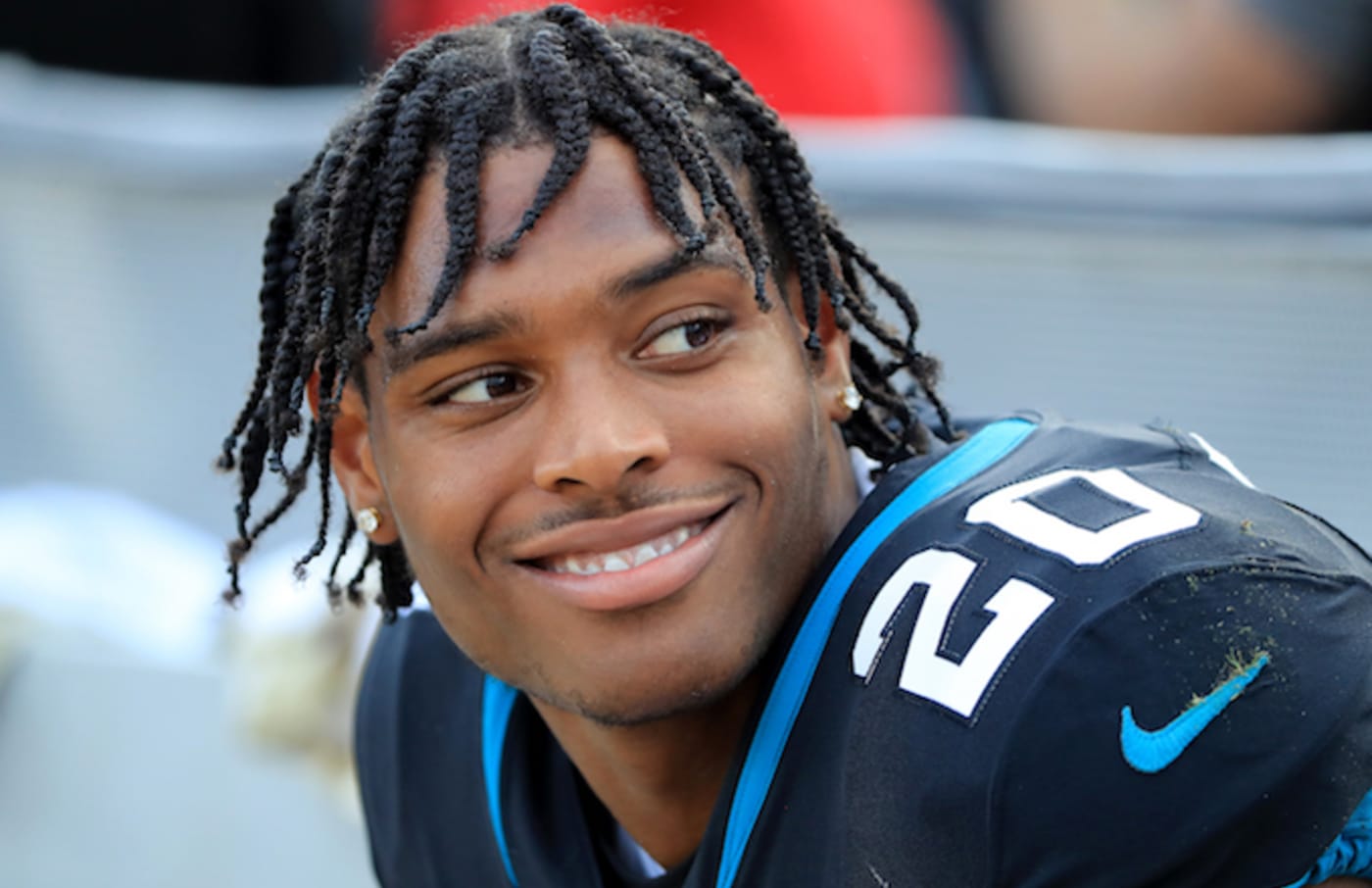 Jalen Ramsey smiles during the game against the Indianapolis Colts.