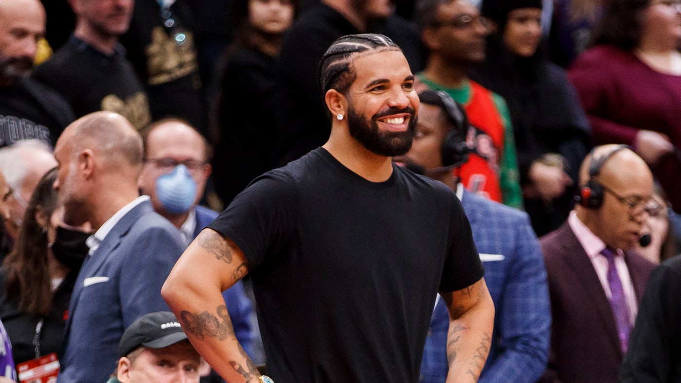 Rapper Drake watches Game Three of the Eastern Conference First Round