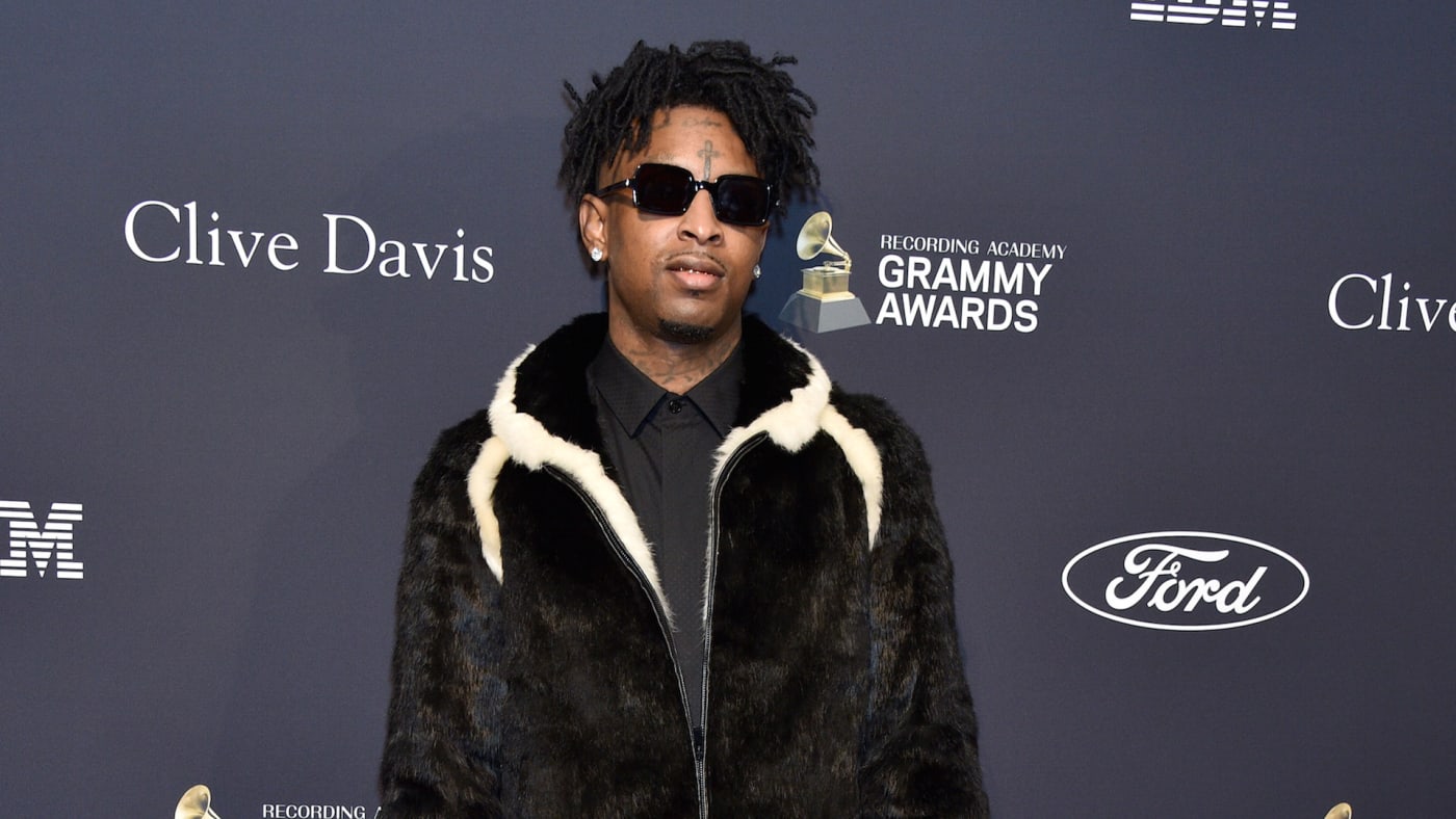 21 Savage attends the Pre-GRAMMY Gala and GRAMMY Salute