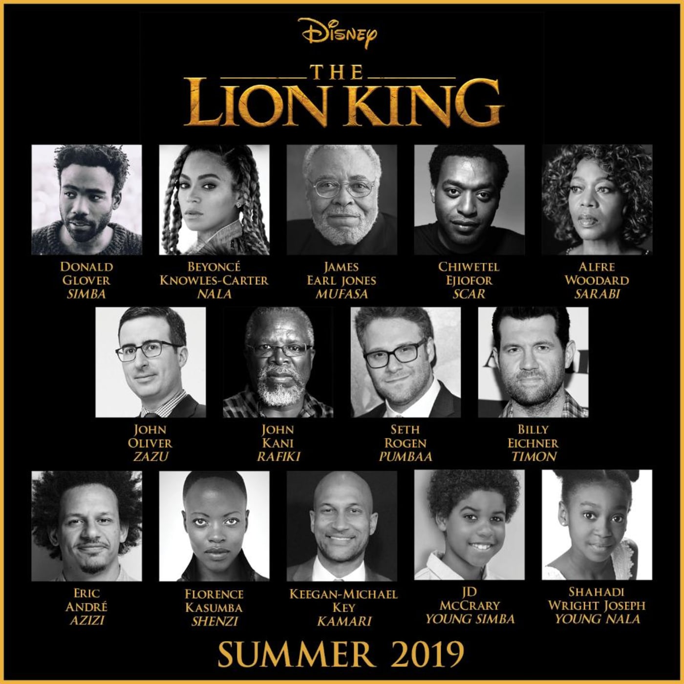 Disney Unveils ‘The Lion King’ Cast Featuring Donald Glover and Beyoncé